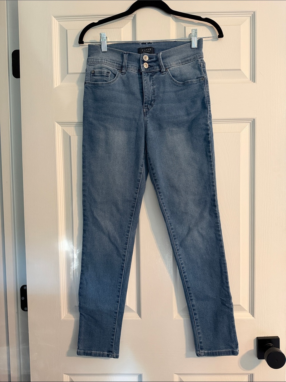 High-Rise Skinny Jeans in Light Blue by Kut From The Kloth